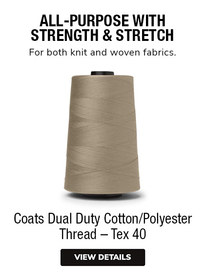 Coats Dual Duty All-Purpose Cotton/Polyester Thread with Strength and Stretch