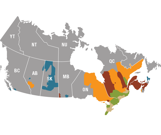 WAWAK Sewing Supplies Canada Shipping Map | WAWAK FedEx Shipping Map | WAWAK Days In Transit Map