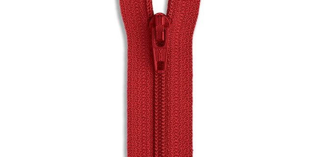Red #3 Nylon Coil Jacket Zipper