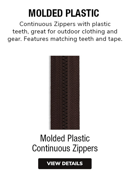 Molded Plastic Continuous Zipper Rolls