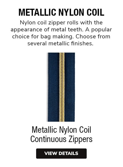 Metallic Nylon Coil Continuous Zipper Rolls