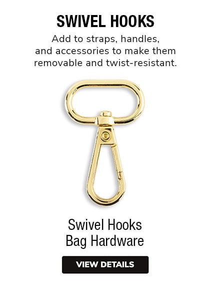 Swivel Hooks | Add to straps, handles, and accessories to make them removable and twist-resistant. 