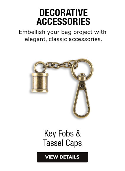 Key Fobs, Zipper Cord Ends, And More Bag Hardware