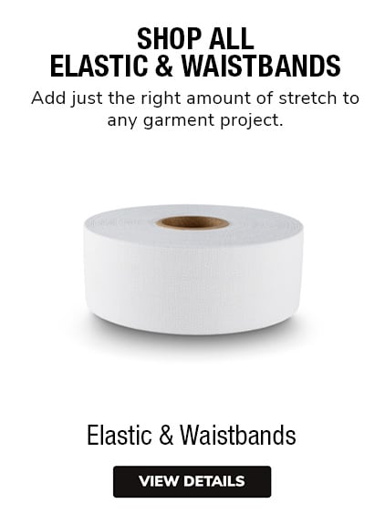 Shop All Elastic & Waistbands at WAWAK - add the perfect amount of stretch to any garment project. 