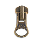 Antique Brass Zipper Sliders | Replacement Antique Brass Zipper Sliders | Antique Brass YKK Zipper Sliders 