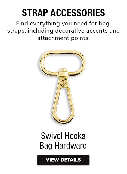 Bag Strap Hardware | Find everything you need for bag straps, including decorative accents and attachment points. 