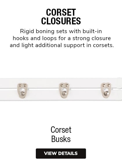 Corset Busks 1 Set/Pack White