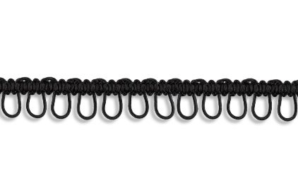 Elastic Button Loops W/ 1/2 Spacing - 1/2 x 36 yds. - Black - WAWAK  Sewing Supplies