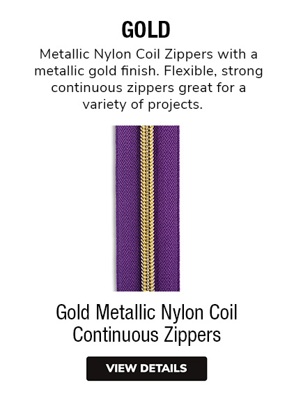 Gold Continuous Zipper Rolls