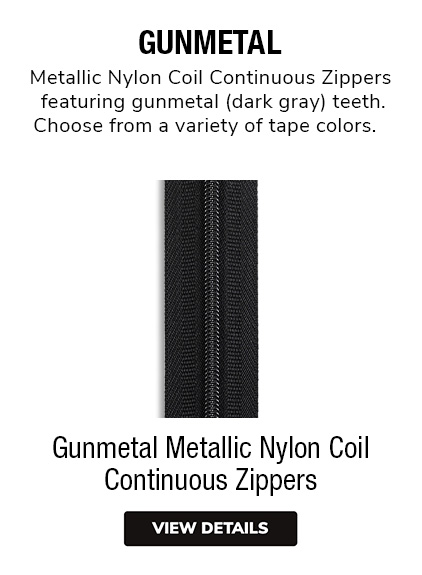 Gunmetal Continuous Zipper Rolls