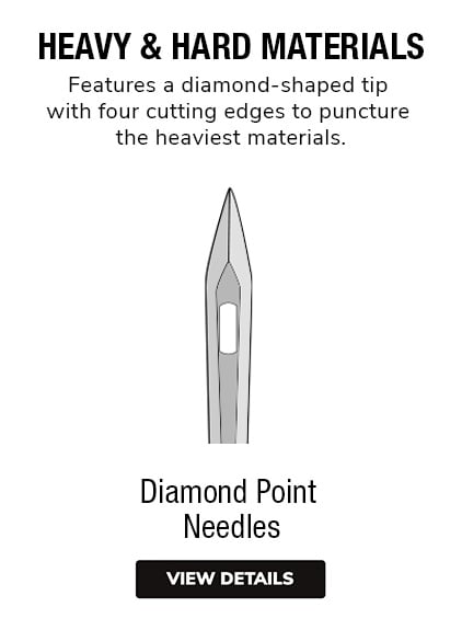 Organ Regular Point W/Flat Shank Chandler Button Needles 175x1FS 