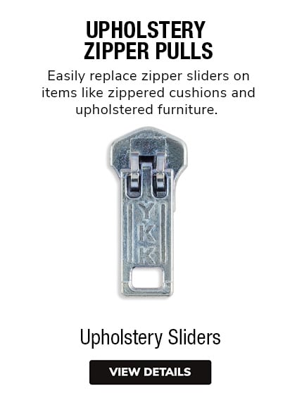 Upholstery Zipper Pulls | Easily replace zipper sliders on items like cushions and upholstered furniture | Zipper Sliders