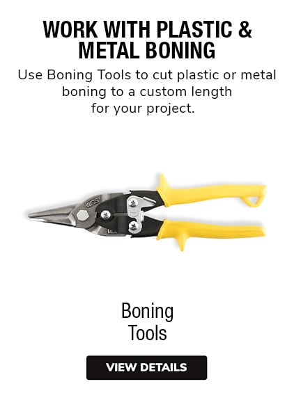 Boning Tools | Use boning tools to cut plastic or metal boning to a custom length for your project. 